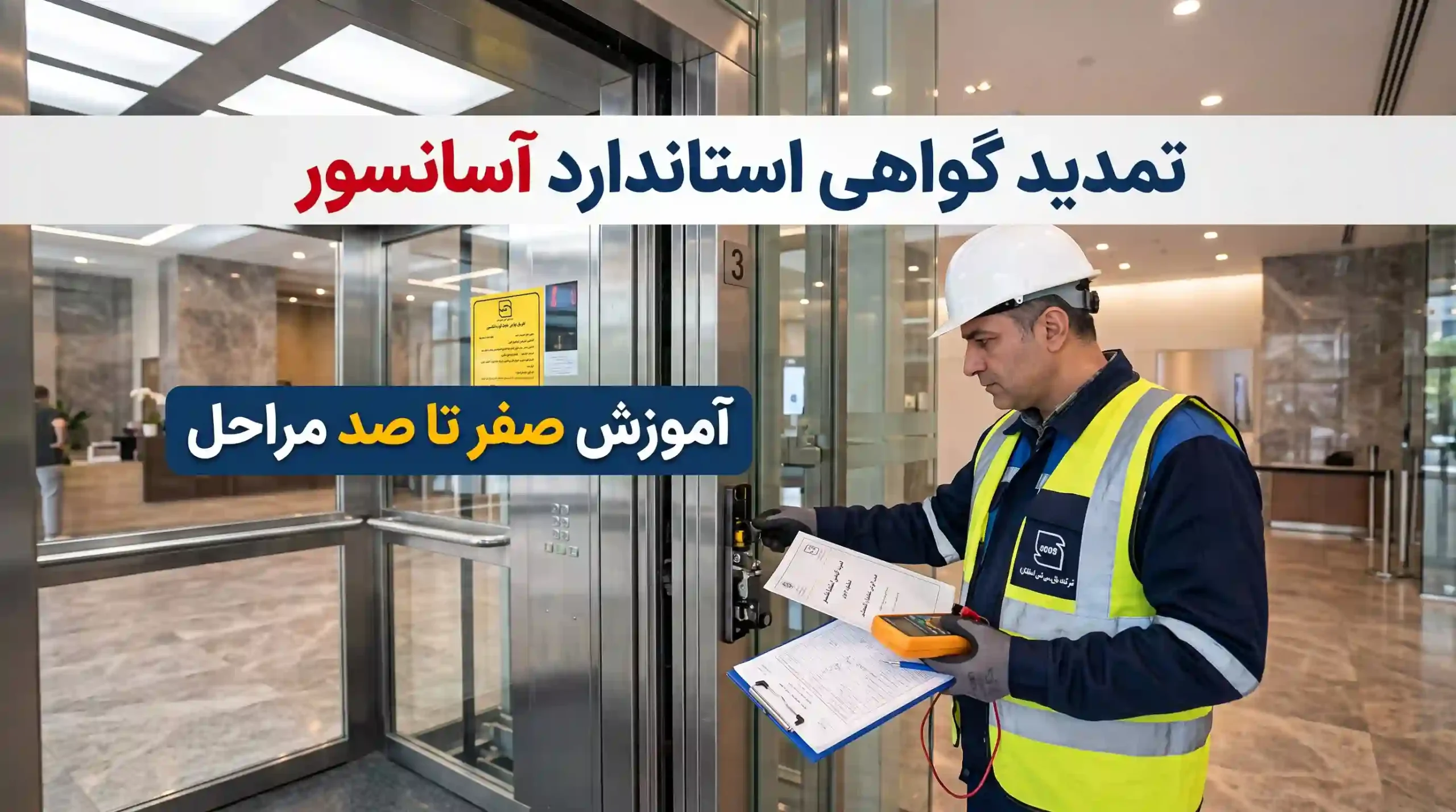 تمدید گواهی استاندارد آسانسور [آموزش صفر تا صد مراحل]