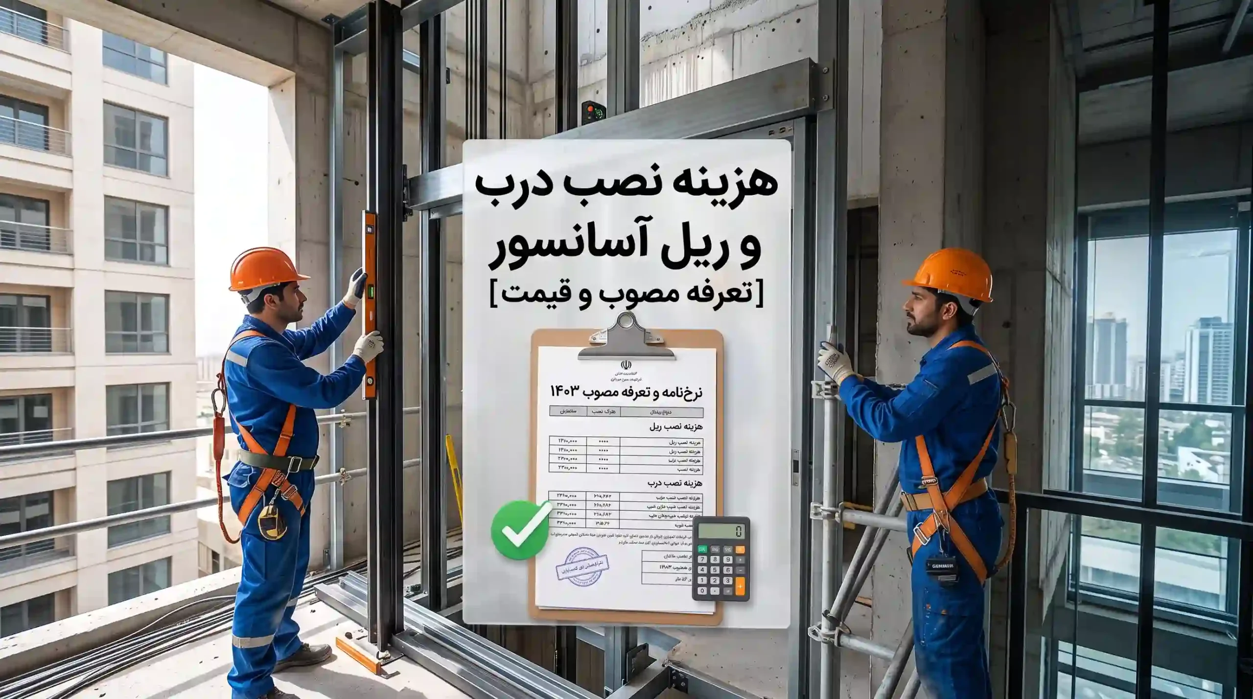 هزینه نصب درب و ریل آسانسور [تعرفه مصوب و قیمت]
